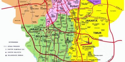Kort over Jakarta attraktioner