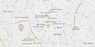 Kort over indkøbscentre Jakarta