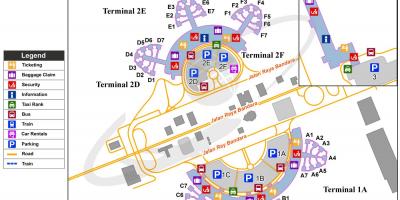 Soekarno hatta lufthavn, terminal 2 kort