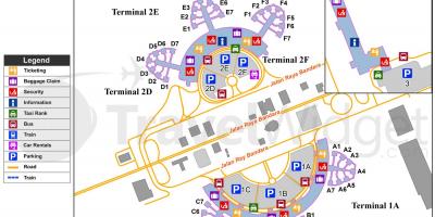 Soekarno hatta lufthavn, terminal kort