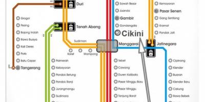Kort over Jakarta station