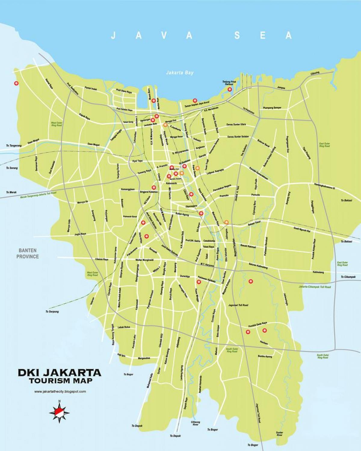 kort over harmoni Jakarta