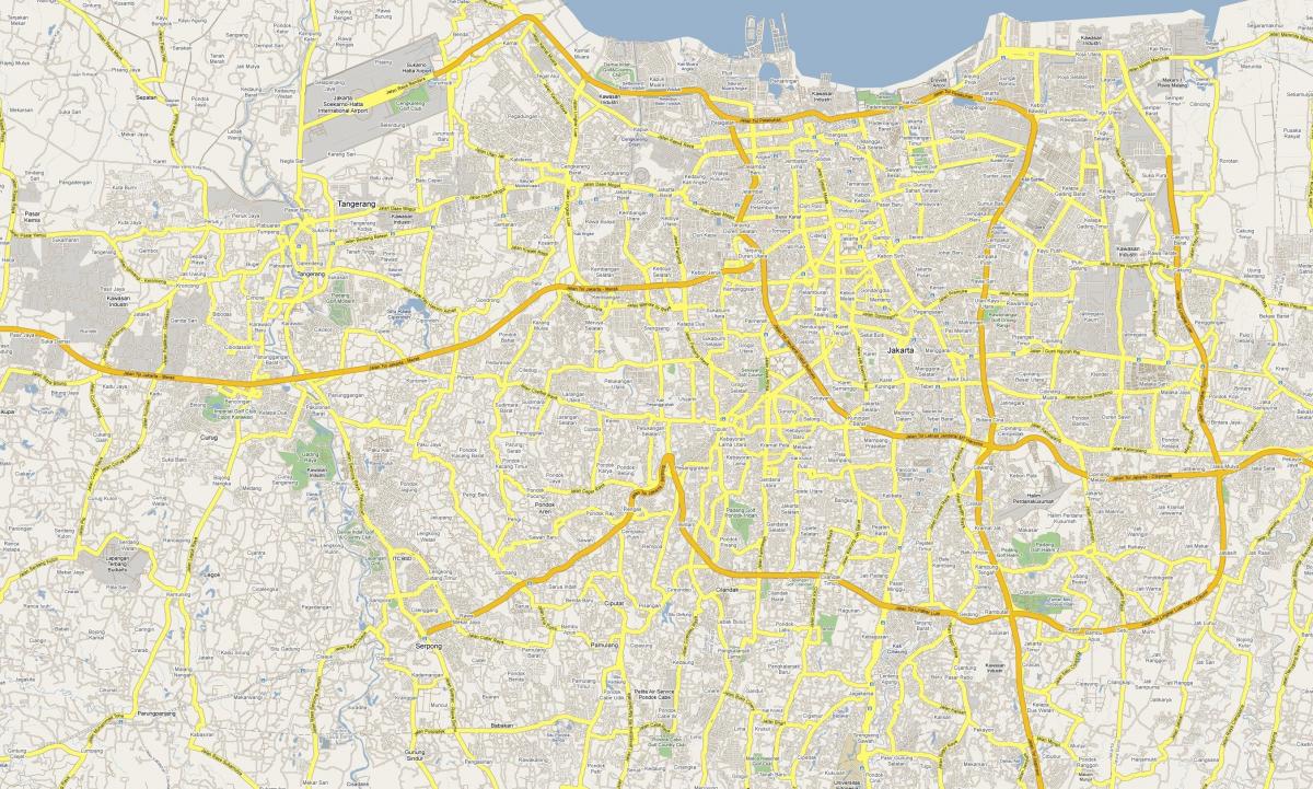 kort over Jakarta vej