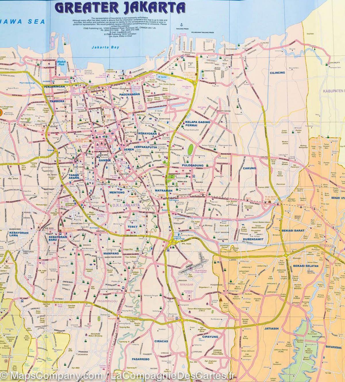 kort over Jakarta street