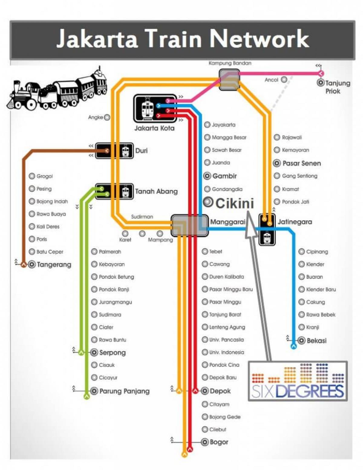 kort over Jakarta station