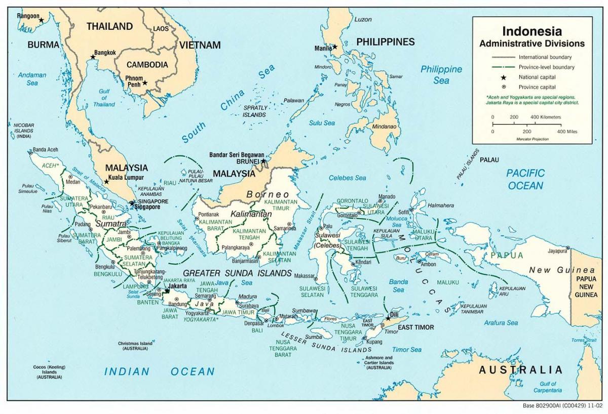 Jakarta, indonesien-verden kort
