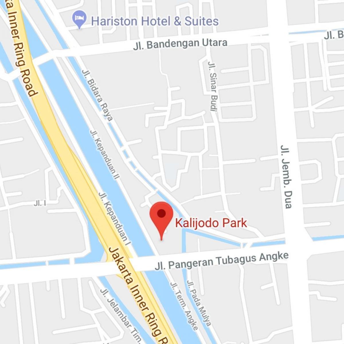 kort over kalijodo Jakarta