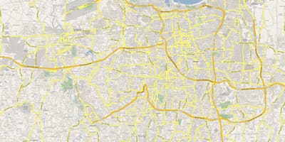 Kort over Jakarta vej